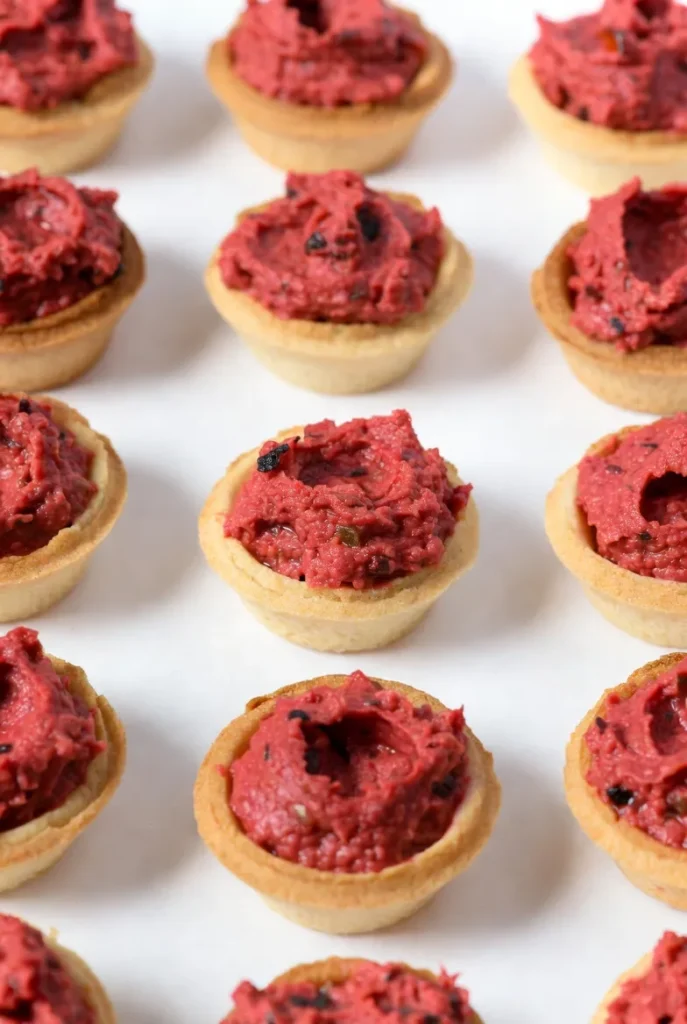 Beetroot Mutabbal Mini Tarts