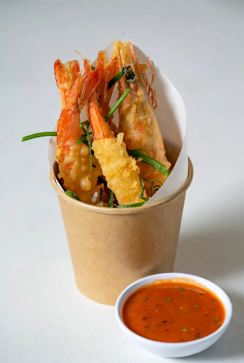 Prawn Tempura Cup in Thai Sauce