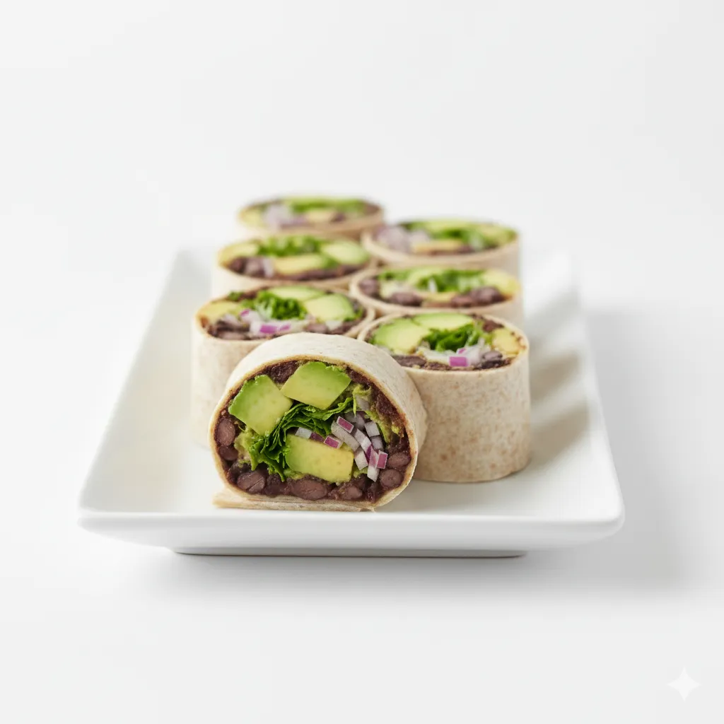 Black Beans Avocado Wrap Bites