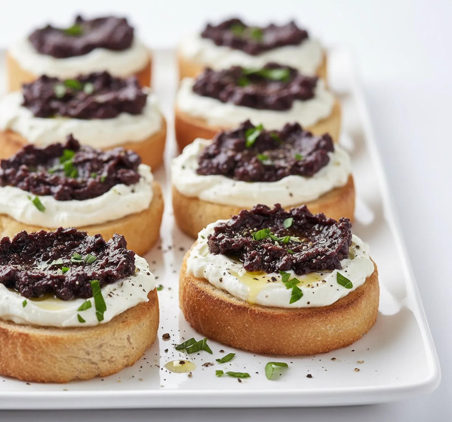 Labneh & Olive Paste Bruschetta
