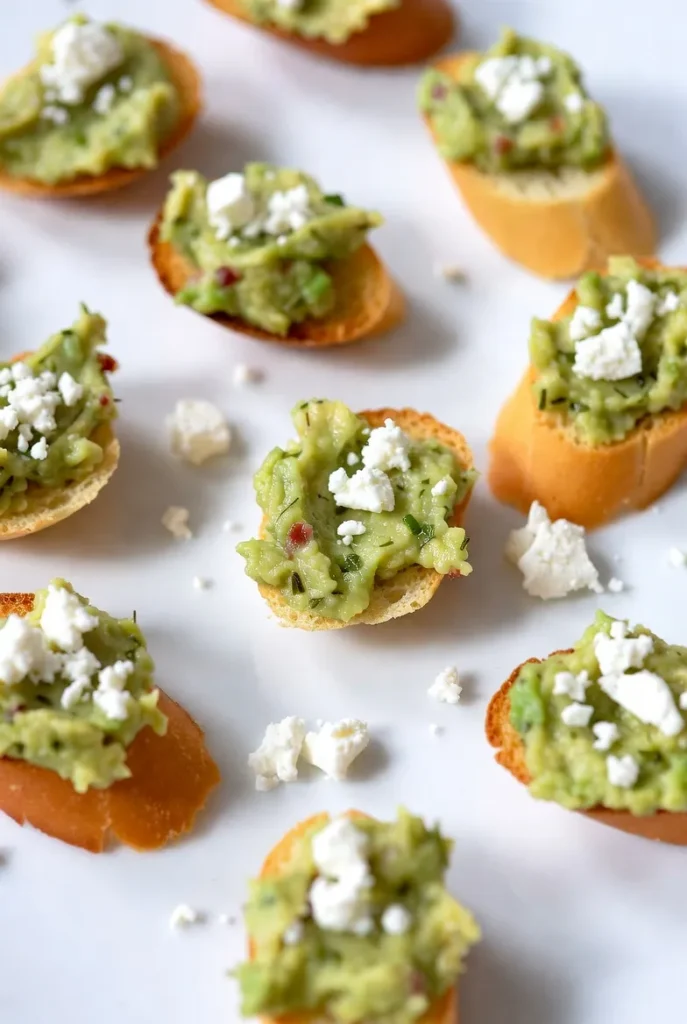 Mini Rosemary Avocado Mash with Feta Cheese