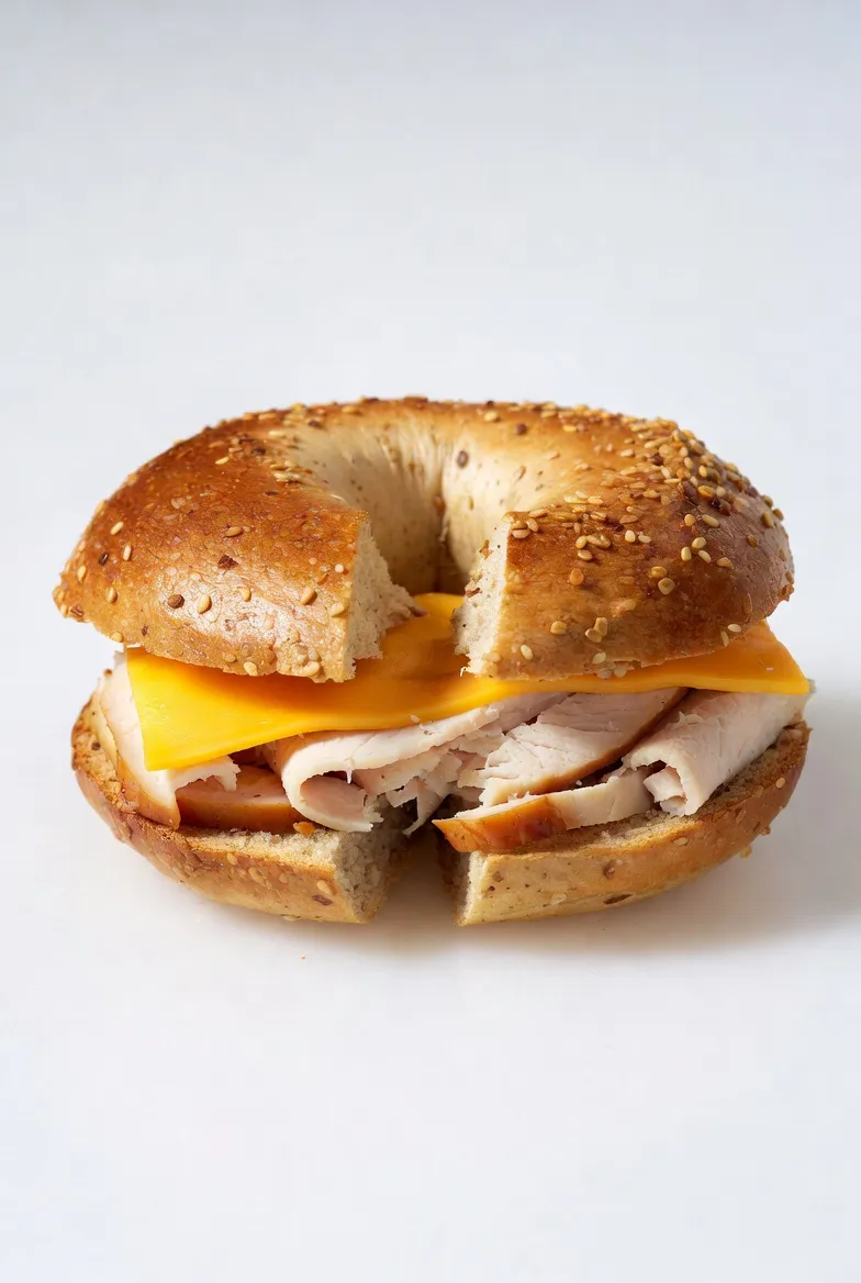 Mini Turkey & Cheese in Wholegrain Bagel