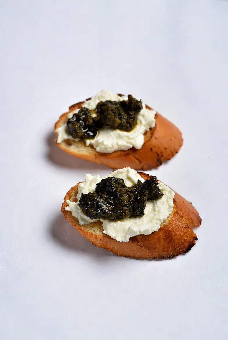 Labneh & Olive Paste Bruschetta