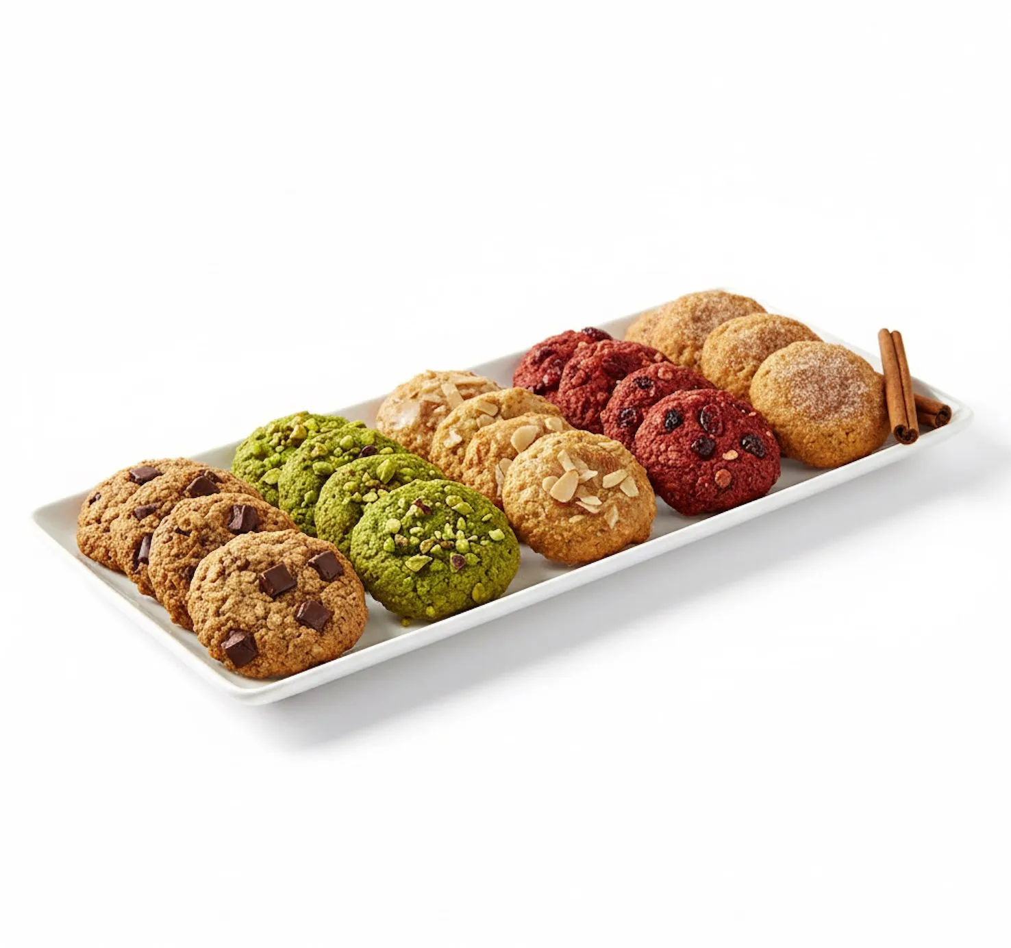 Oat Cookies: Chocolate Chips, Pistachio, Almond, Cranberry, Cinnamon