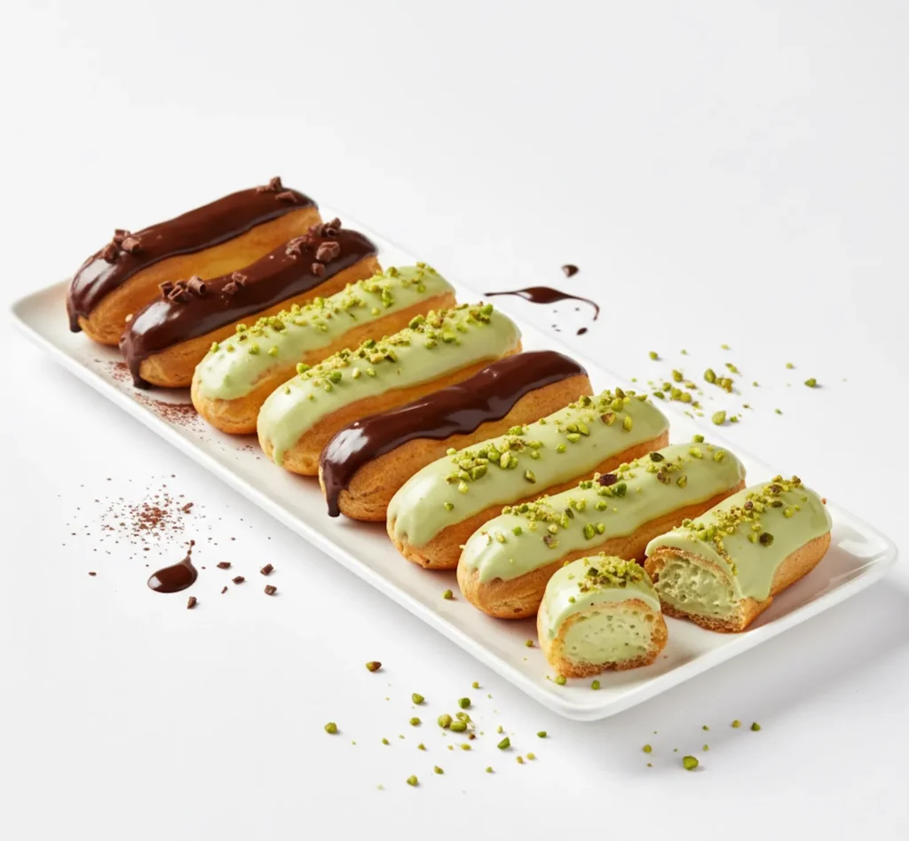Selection of Mini Éclair (Chocolate & Pistachio)