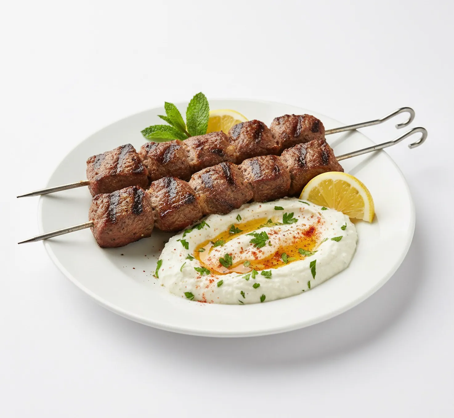 Beef Kabab with Baba Ghanouj
