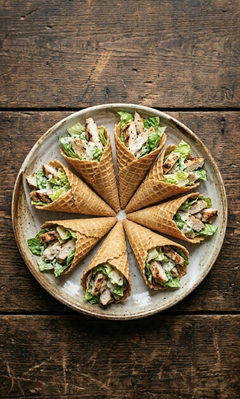 Chicken Ceaser Cones