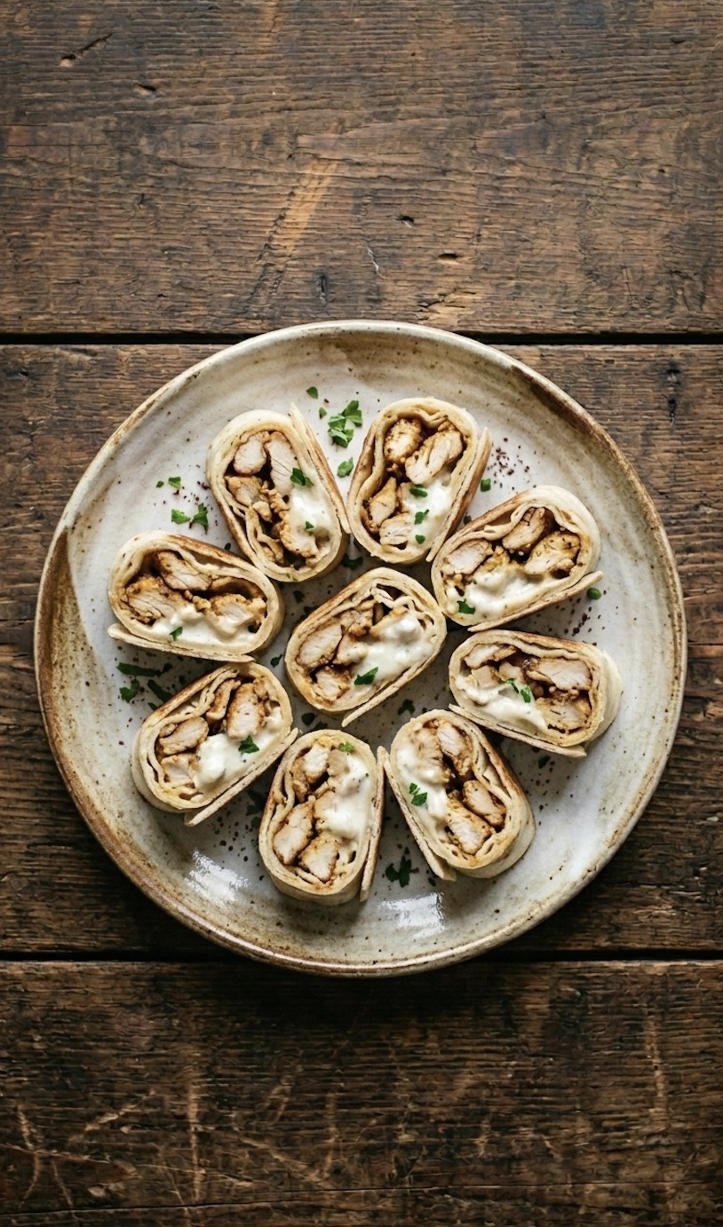 Mini Chicken Shawarma Wrap Bite
