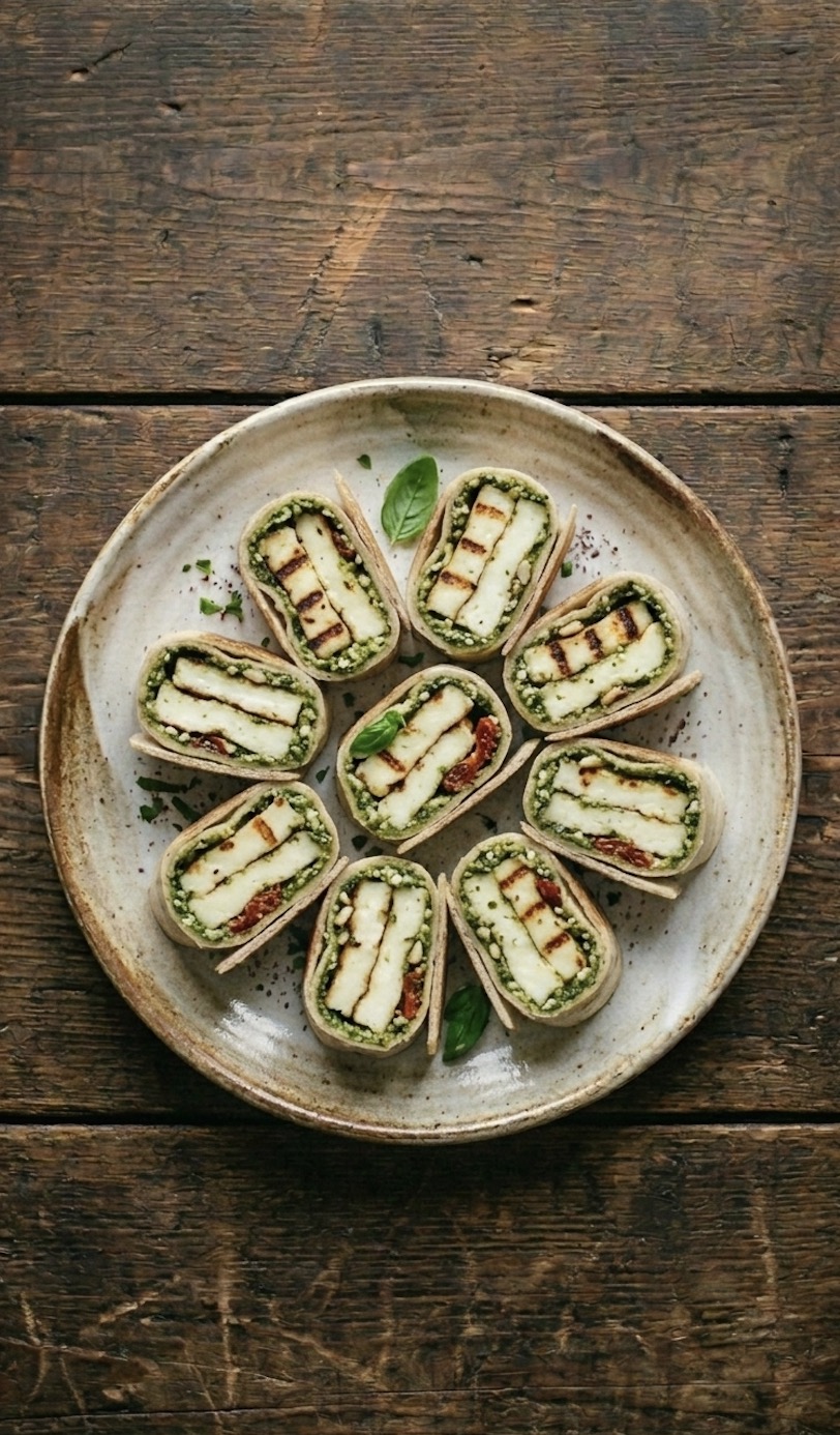 Halloumi Pesto Wrap Bite