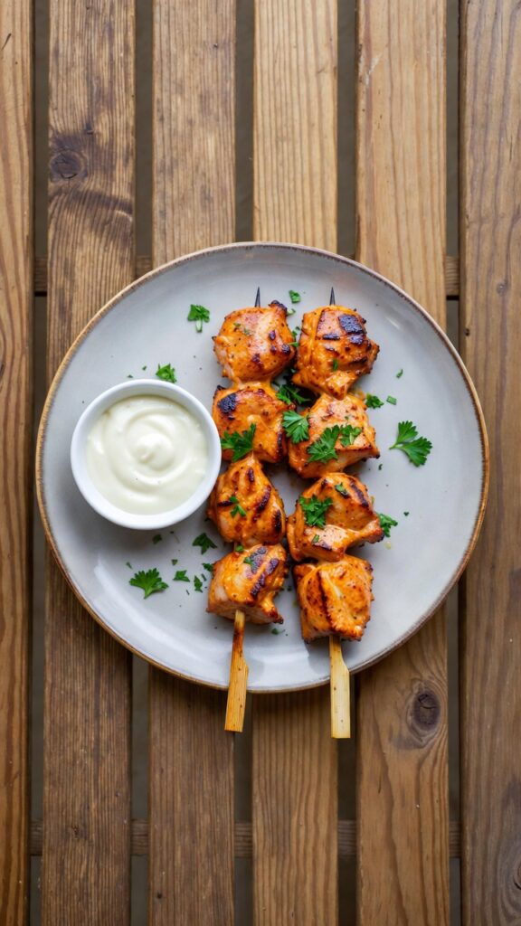 Chicken Taouk Skewers